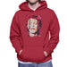Sidney Maurer Original Portrait Of David Bowie Red Hair Mens Hooded Sweatshirt - Mens Hooded Sweatshirt