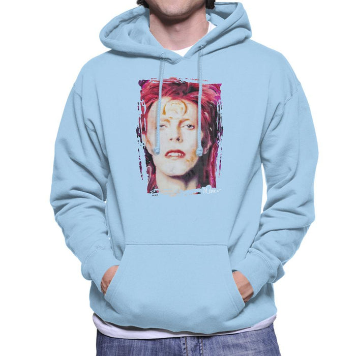 Sidney Maurer Original Portrait Of David Bowie Red Hair Mens Hooded Sweatshirt - Mens Hooded Sweatshirt