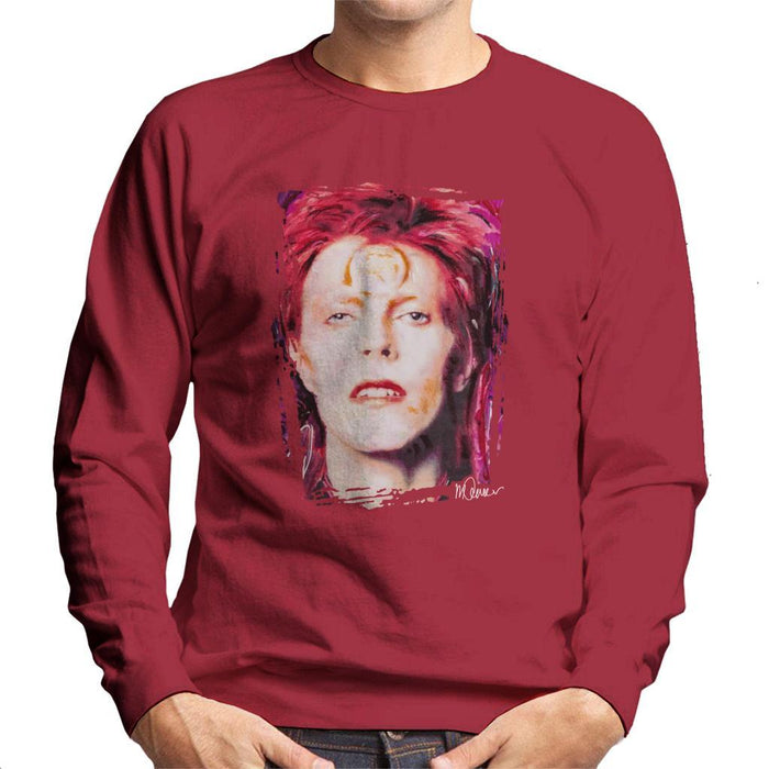 Sidney Maurer Original Portrait Of David Bowie Red Hair Mens Sweatshirt - Mens Sweatshirt