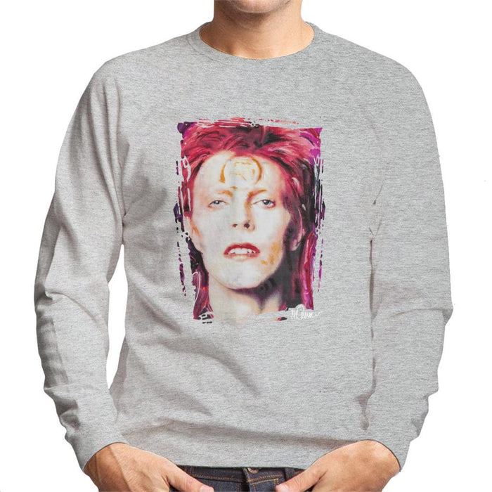 Sidney Maurer Original Portrait Of David Bowie Red Hair Mens Sweatshirt - Mens Sweatshirt