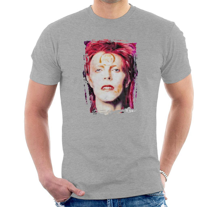 Sidney Maurer Original Portrait Of David Bowie Red Hair Mens T-Shirt - Mens T-Shirt