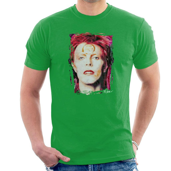 Sidney Maurer Original Portrait Of David Bowie Red Hair Mens T-Shirt - Mens T-Shirt