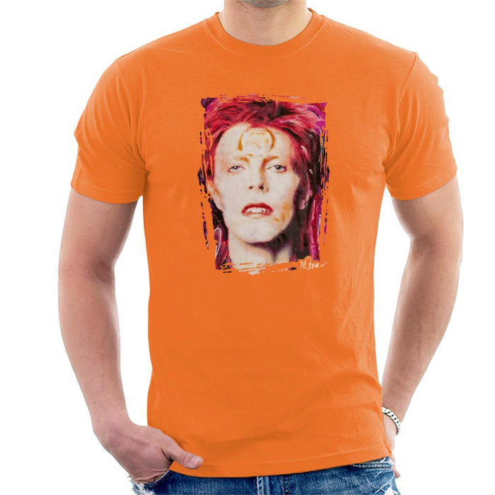 Sidney Maurer Original Portrait Of David Bowie Red Hair Mens T-Shirt - Mens T-Shirt