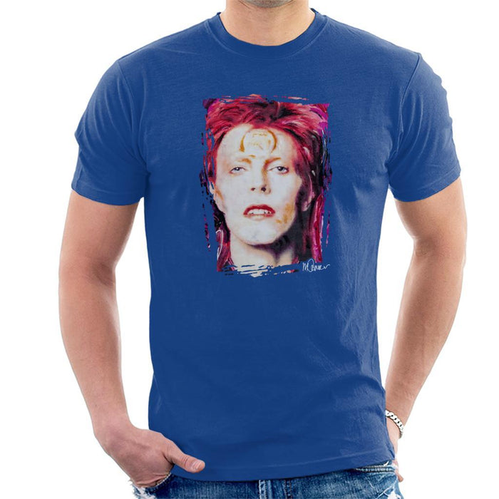 Sidney Maurer Original Portrait Of David Bowie Red Hair Mens T-Shirt - Mens T-Shirt