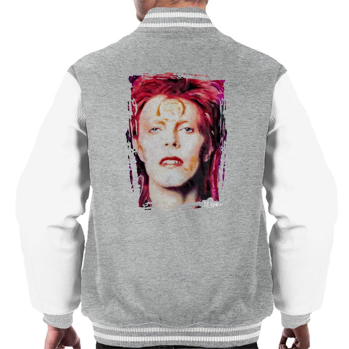 Sidney Maurer Original Portrait Of David Bowie Red Hair Mens Varsity Jacket - Mens Varsity Jacket