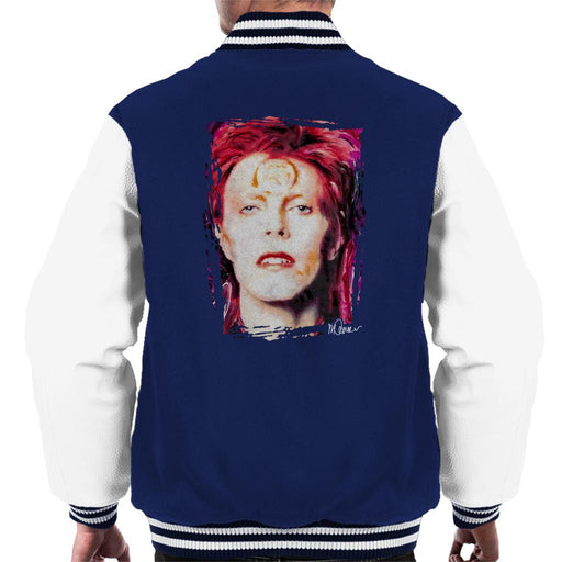 Sidney Maurer Original Portrait Of David Bowie Red Hair Mens Varsity Jacket - Mens Varsity Jacket