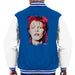 Sidney Maurer Original Portrait Of David Bowie Red Hair Mens Varsity Jacket - Small / Royal/White - Mens Varsity Jacket