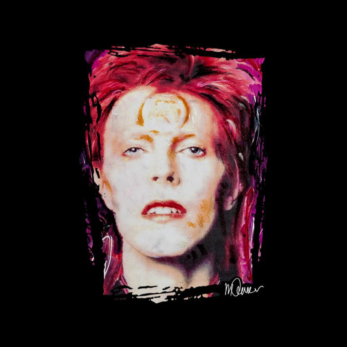 Sidney Maurer Original Portrait Of David Bowie Red Hair Womens Sweatshirt - Womens Sweatshirt