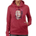 Sidney Maurer Original Portrait Of David Bowie Red Hair Womens Hooded Sweatshirt - Womens Hooded Sweatshirt