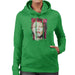 Sidney Maurer Original Portrait Of David Bowie Red Hair Womens Hooded Sweatshirt - Womens Hooded Sweatshirt