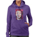 Sidney Maurer Original Portrait Of David Bowie Red Hair Womens Hooded Sweatshirt - Womens Hooded Sweatshirt