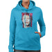 Sidney Maurer Original Portrait Of David Bowie Red Hair Womens Hooded Sweatshirt - Womens Hooded Sweatshirt