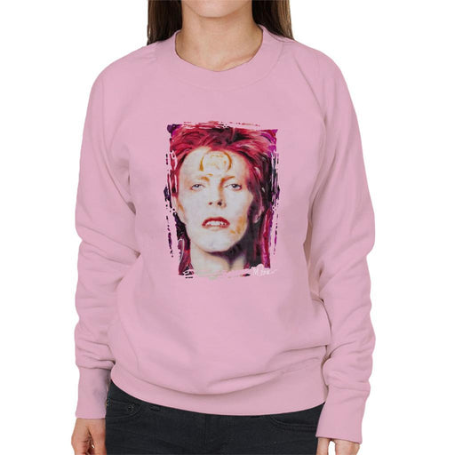 Sidney Maurer Original Portrait Of David Bowie Red Hair Womens Sweatshirt - Womens Sweatshirt