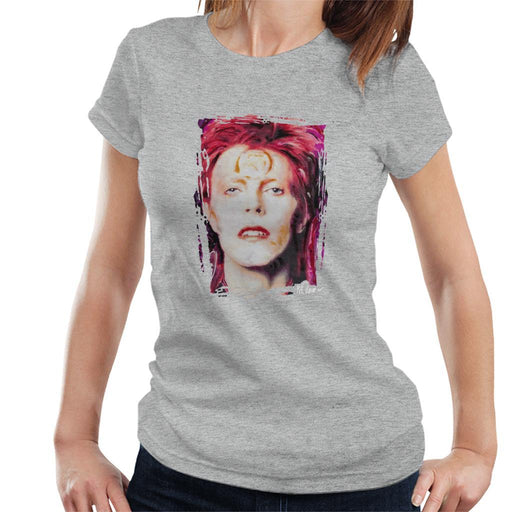 Sidney Maurer Original Portrait Of David Bowie Red Hair Womens T-Shirt - Womens T-Shirt