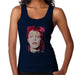 Sidney Maurer Original Portrait Of David Bowie Red Hair Womens Vest - Small / Navy Blue - Womens Vest