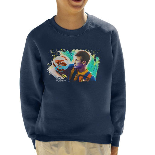 Sidney Maurer Original Portrait Of Neymar Barcelona Kids Sweatshirt - Kids Boys Sweatshirt