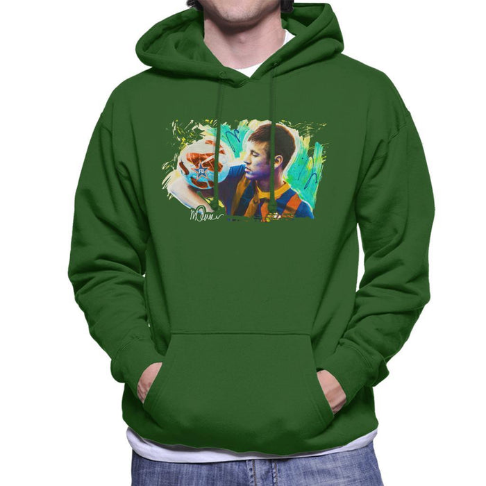 Sidney Maurer Original Portrait Of Neymar Barcelona Mens Hooded Sweatshirt - Mens Hooded Sweatshirt