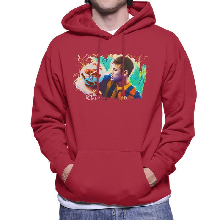 Sidney Maurer Original Portrait Of Neymar Barcelona Mens Hooded Sweatshirt - Mens Hooded Sweatshirt