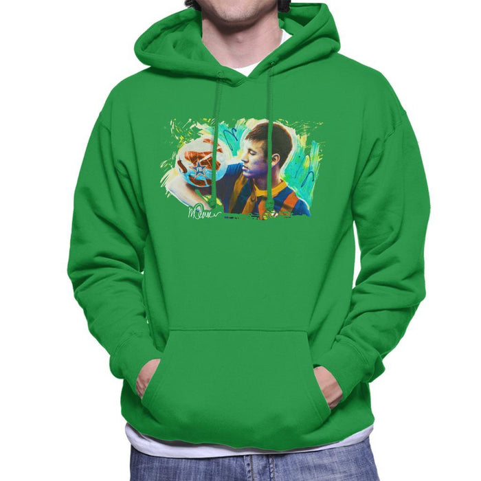 Sidney Maurer Original Portrait Of Neymar Barcelona Mens Hooded Sweatshirt - Mens Hooded Sweatshirt