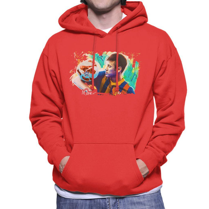 Sidney Maurer Original Portrait Of Neymar Barcelona Mens Hooded Sweatshirt - Mens Hooded Sweatshirt