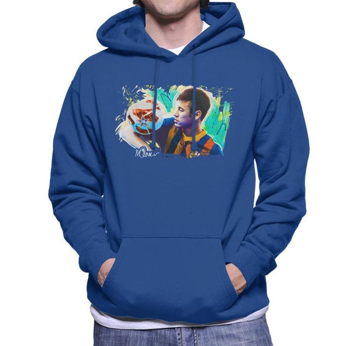 Sidney Maurer Original Portrait Of Neymar Barcelona Mens Hooded Sweatshirt - Mens Hooded Sweatshirt