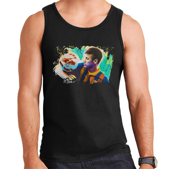 Sidney Maurer Original Portrait Of Neymar Barcelona Mens Vest - Mens Vest