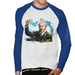 Sidney Maurer Original Portrait Of Fidel Castro Mens Baseball Long Sleeved T-Shirt - Small / White/Royal - Mens Baseball Long Sleeved