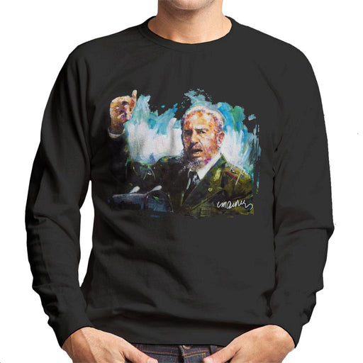 Sidney Maurer Original Portrait Of Fidel Castro Mens Sweatshirt - Mens Sweatshirt