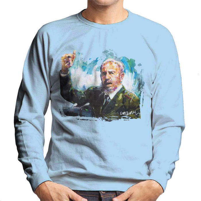 Sidney Maurer Original Portrait Of Fidel Castro Mens Sweatshirt - Mens Sweatshirt