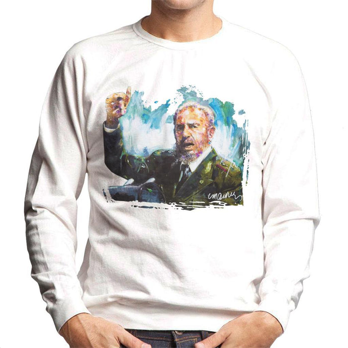 Sidney Maurer Original Portrait Of Fidel Castro Mens Sweatshirt - Mens Sweatshirt