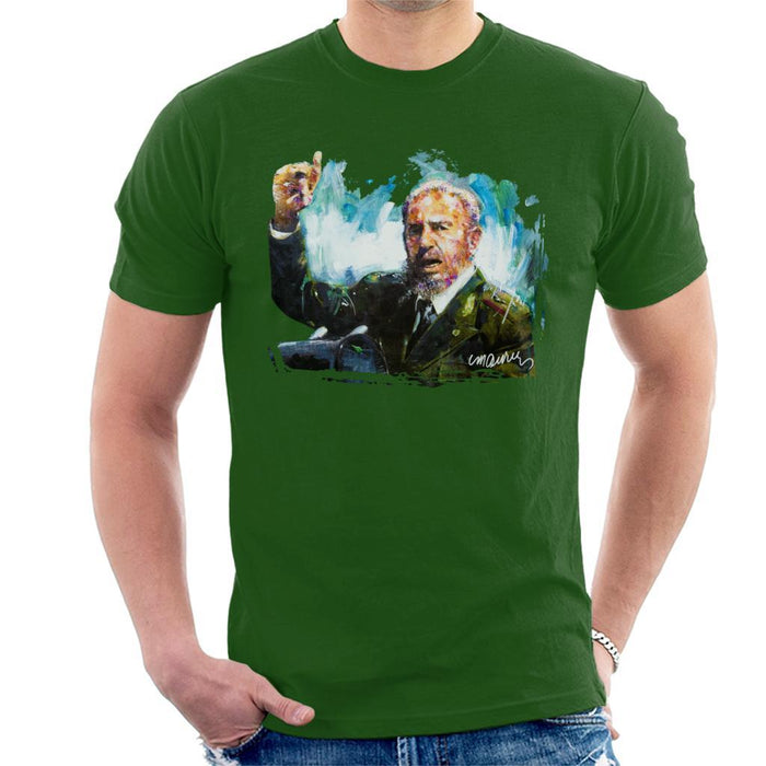 Sidney Maurer Original Portrait Of Fidel Castro Mens T-Shirt - Mens T-Shirt
