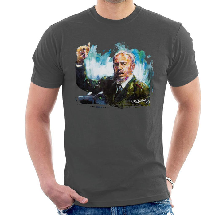 Sidney Maurer Original Portrait Of Fidel Castro Mens T-Shirt - Mens T-Shirt