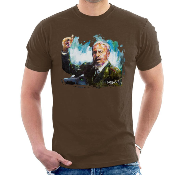 Sidney Maurer Original Portrait Of Fidel Castro Mens T-Shirt - Mens T-Shirt