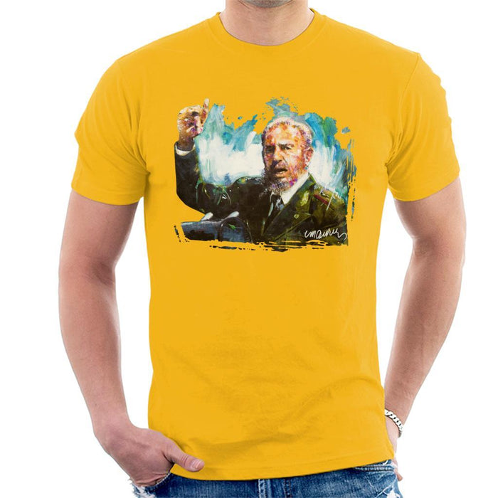 Sidney Maurer Original Portrait Of Fidel Castro Mens T-Shirt - Mens T-Shirt