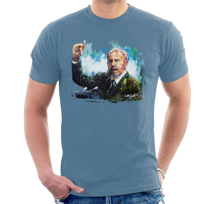 Sidney Maurer Original Portrait Of Fidel Castro Mens T-Shirt - Mens T-Shirt