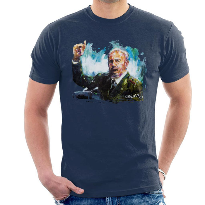 Sidney Maurer Original Portrait Of Fidel Castro Mens T-Shirt - Mens T-Shirt