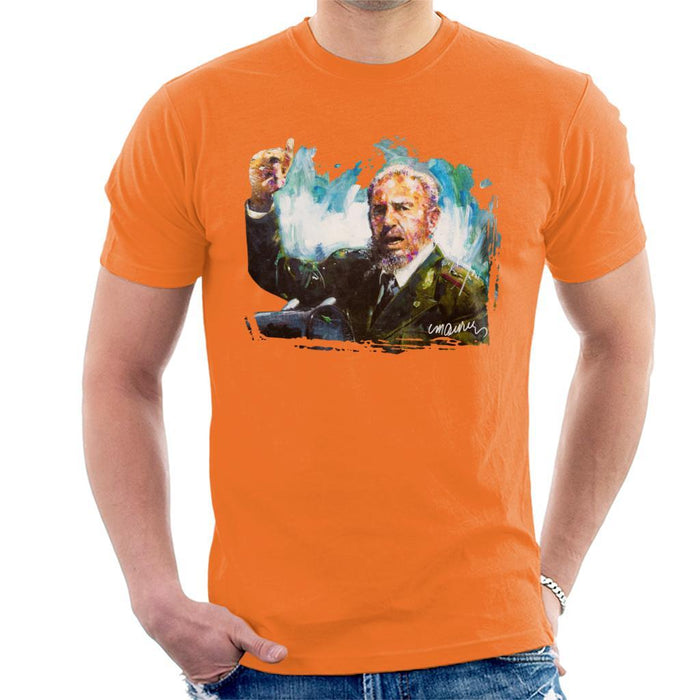 Sidney Maurer Original Portrait Of Fidel Castro Mens T-Shirt - Mens T-Shirt