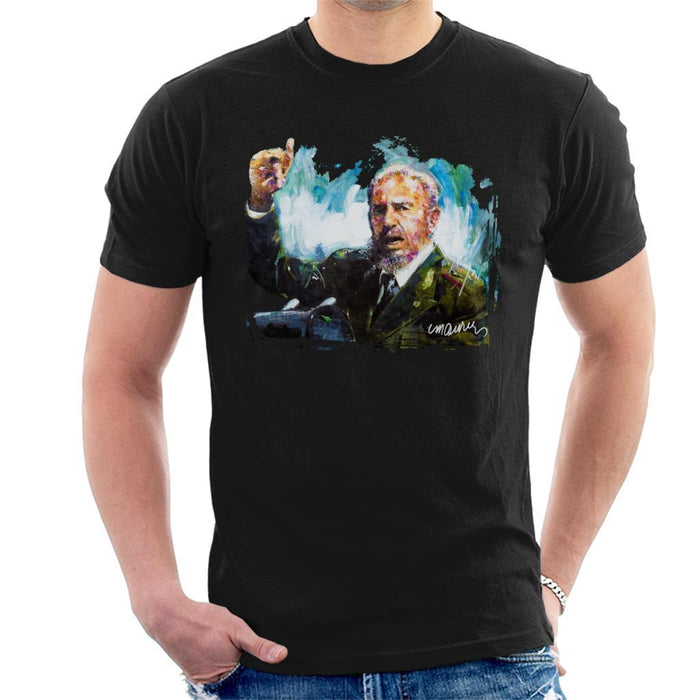 Sidney Maurer Original Portrait Of Fidel Castro Mens T-Shirt - Mens T-Shirt