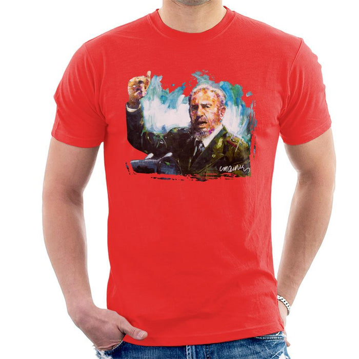 Sidney Maurer Original Portrait Of Fidel Castro Mens T-Shirt - Mens T-Shirt