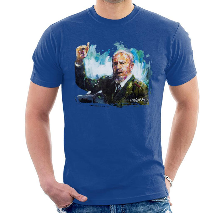 Sidney Maurer Original Portrait Of Fidel Castro Mens T-Shirt - Mens T-Shirt
