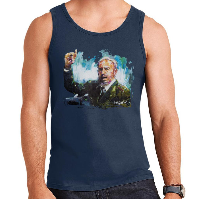 Sidney Maurer Original Portrait Of Fidel Castro Mens Vest - Mens Vest