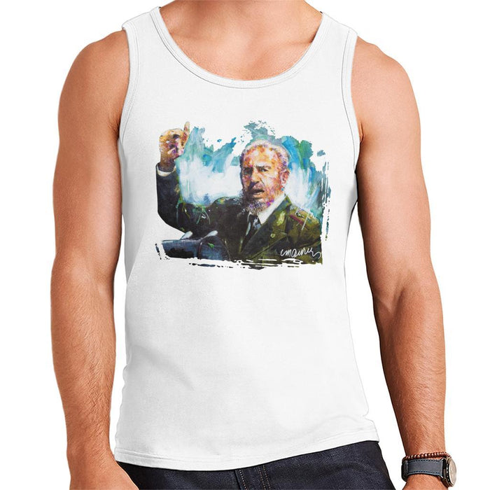 Sidney Maurer Original Portrait Of Fidel Castro Mens Vest - Mens Vest