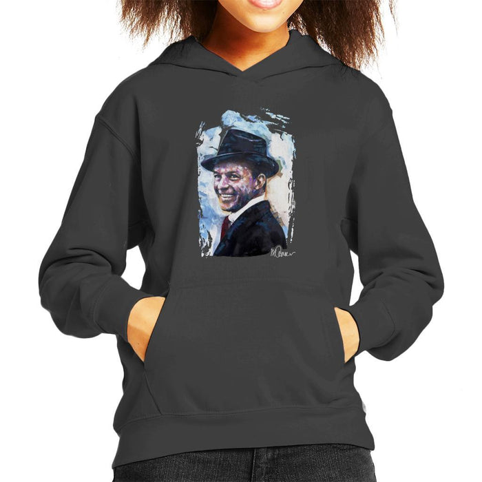 Sidney Maurer Original Portrait Of Frank Sinatra Hat Kids Hooded Sweatshirt - Kids Boys Hooded Sweatshirt