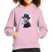 Sidney Maurer Original Portrait Of Frank Sinatra Hat Kids Hooded Sweatshirt - X-Small (3-4 yrs) / Light Pink - Kids Boys Hooded Sweatshirt