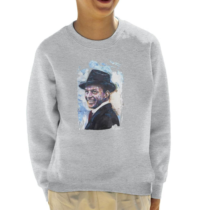 Sidney Maurer Original Portrait Of Frank Sinatra Hat Kids Sweatshirt - Kids Boys Sweatshirt