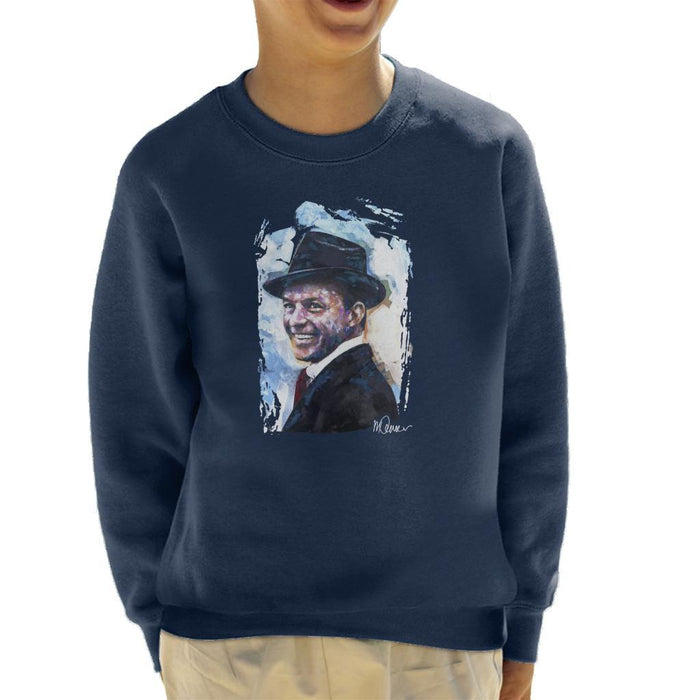 Sidney Maurer Original Portrait Of Frank Sinatra Hat Kids Sweatshirt - Kids Boys Sweatshirt