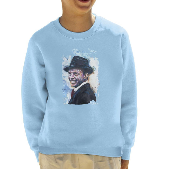 Sidney Maurer Original Portrait Of Frank Sinatra Hat Kids Sweatshirt - Kids Boys Sweatshirt
