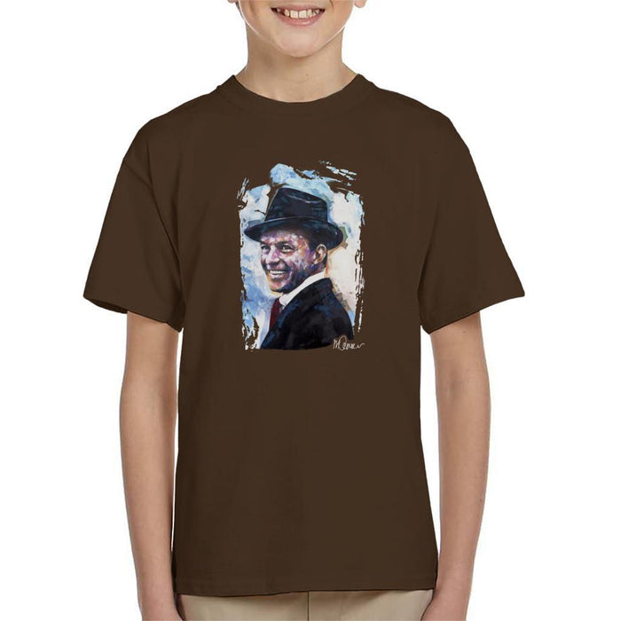 Sidney Maurer Original Portrait Of Frank Sinatra Hat Kids T-Shirt - Kids Boys T-Shirt