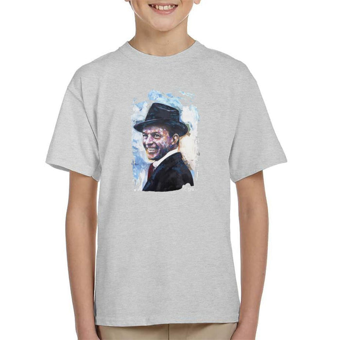 Sidney Maurer Original Portrait Of Frank Sinatra Hat Kids T-Shirt - Kids Boys T-Shirt