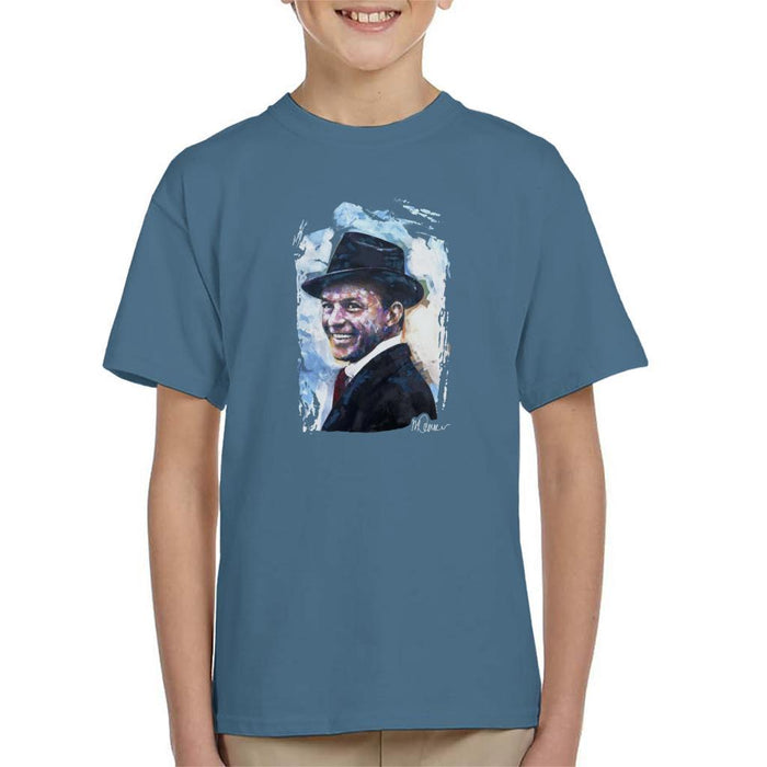 Sidney Maurer Original Portrait Of Frank Sinatra Hat Kids T-Shirt - Kids Boys T-Shirt